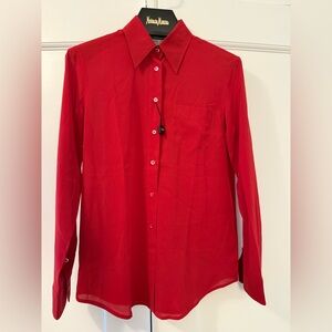 MAX MARA Red Silk Blouse with Tag